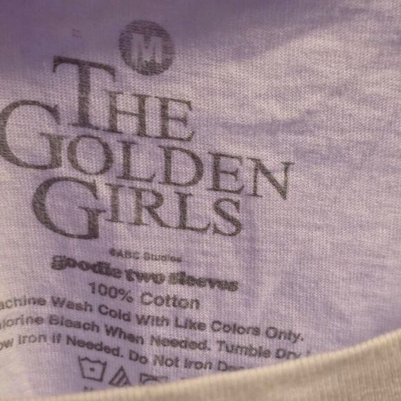 Goodie Two Sleeves - Golden Girls -  Women's White and Yellow T-shirt M - Picture 3 of 3